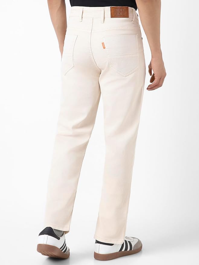 Urbano Fashion Men Mid Rise Straight Fit Washed Jeans Stretchable - Image 5