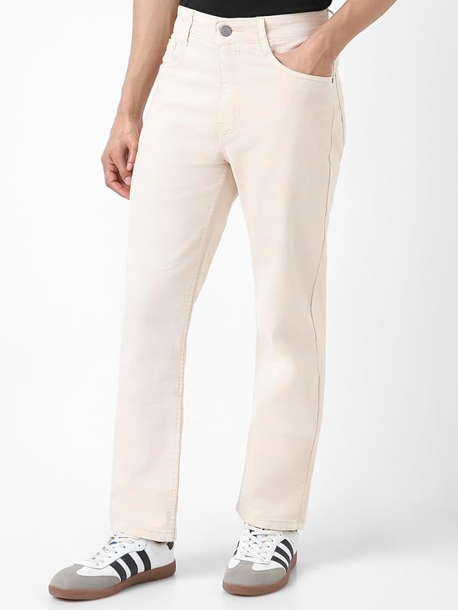 Urbano Fashion Men Mid Rise Straight Fit Washed Jeans Stretchable - Image 4