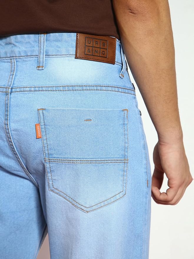 Urbano Fashion Men Mid Rise Straight Fit Washed Jeans Stretchable - Image 18